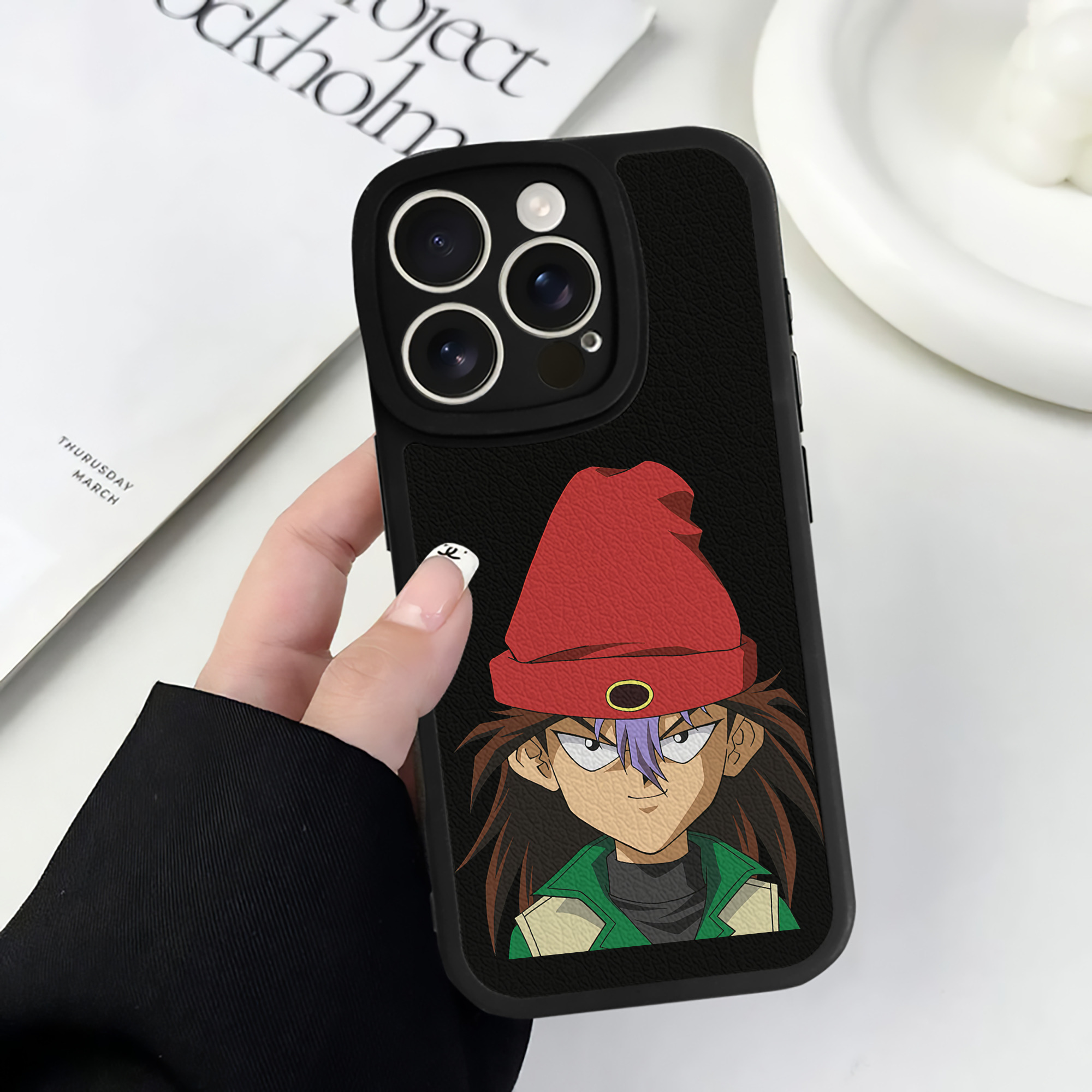 遊☆戯☆王 Yu-Gi-Oh! 【iPhone 16シリーズ対応】シリコンスマホケース（レザー調） 材質：シリコン